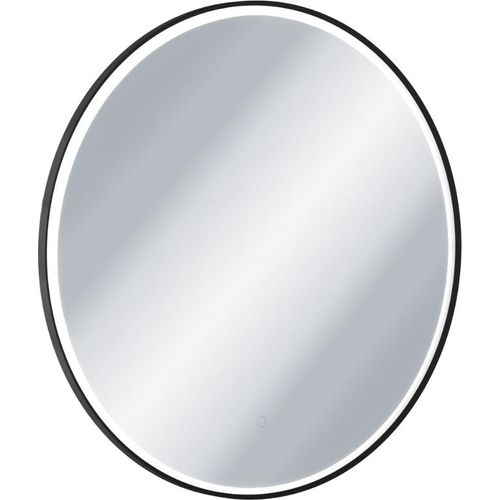 Excellent | Badspiegel Corido - 80 cm - Schwarz matt - Mit LED-Beleuchtung und Heizmatte
