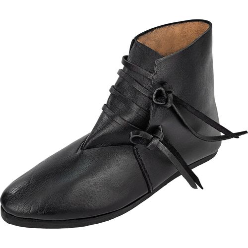 Mittelalter Schuhe Typ London genagelte Doppelsohle Schwarz 44