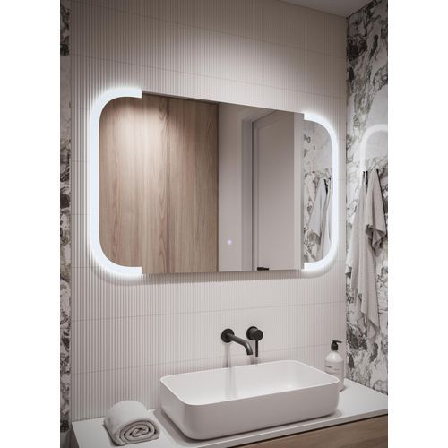Badezimmerspiegel Franca LED - 80 x 60 cm - Spiegel - Duschspiegel