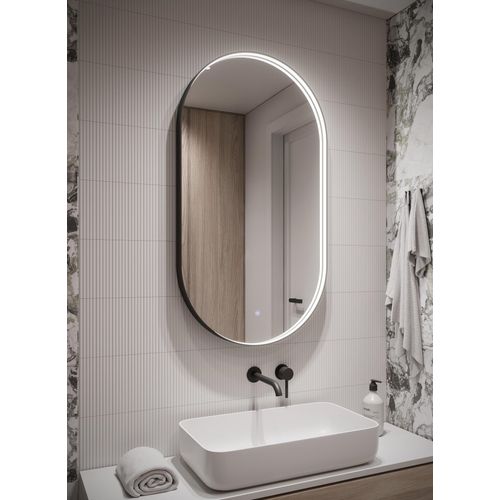 Badezimmerspiegel Malta LED - 50 x 100 cm - Badspiegel - Duschspiegel