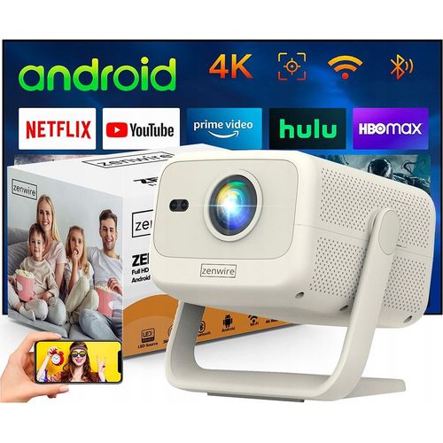 Projektor Zenwire H8 Android Full Hd 4K Wi-Fi Bluetooth Autofocus 12K Lumen