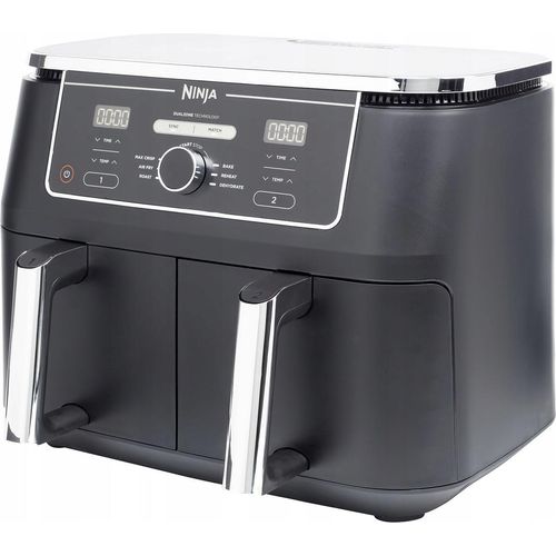 Fettfreie Friteuse 9.5L 2470W Doppelschüssel Schwarz 7 Led Programme