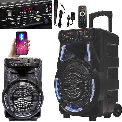 Grosser Tragbarer Bluetooth-Lautsprecher 40W Karaoke Mit Mikrofon, Led, Fm, Tws