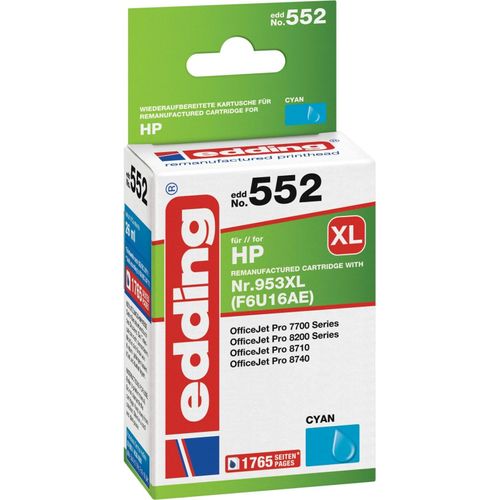 Druckerpatrone für HP No. 953XL (F6U16AE) cyan Packung mit 12 Stück