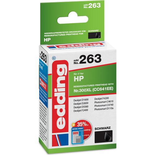 Tintenpatrone kompatibel mit HP No. 300XL (CC641EE) schwarz Packung mit 12 Stück