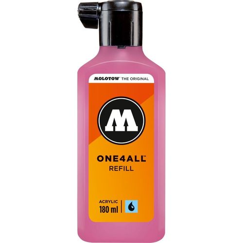 Nachfülltinte One4All für Permanentmarker 180ml neonpink Packung mit 10 Stück