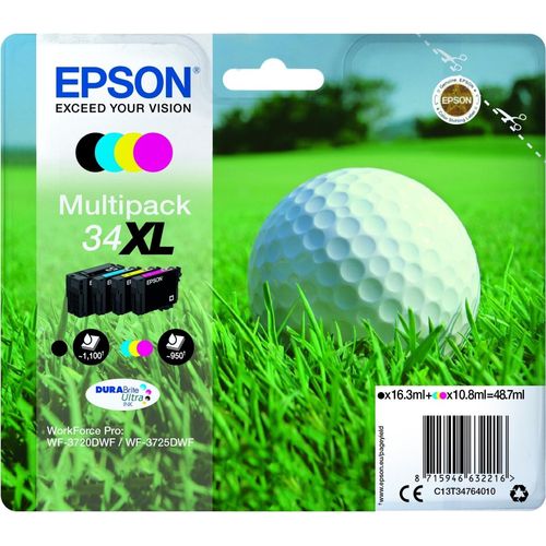 Tintenpatronen Epson T3476 schwarz/cyan/gelb/magenta Packung mit 7 Stück