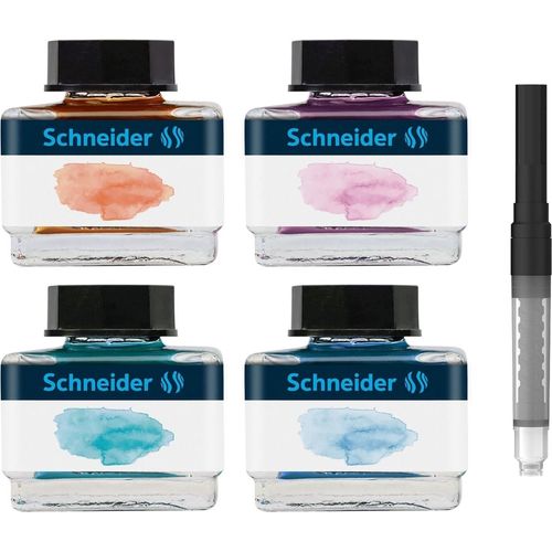 Schreibgeräteset Tintenglas 15 ml / Tintenkonverter VE=20x5 Stück (5 Farben)