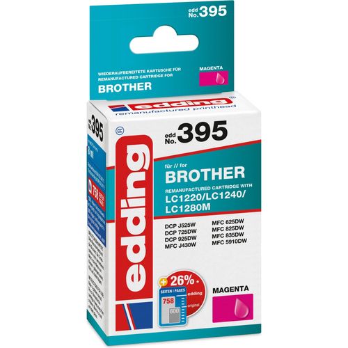 Tintenpatrone kompatibel mit Brother LC1240 magenta Packung mit 12 Stück