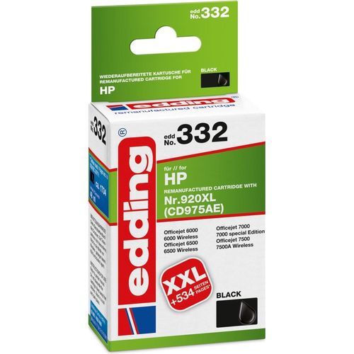 Tintenpatrone kompatibel mit HP 920XL black Packung mit 12 Stück
