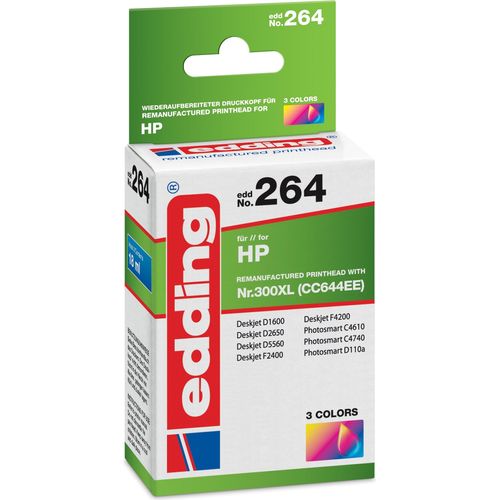 Tintenpatrone kompatibel mit HP No. 300XL (CC644EE) colour Packung mit 12 Stück