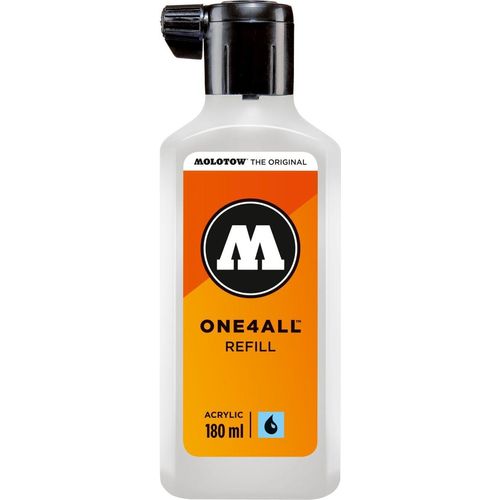 Nachfülltinte One4All für Permanentmarker 180ml signalweiß Packung mit 10 Stück