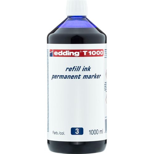 Nachfülltinte edding T 1000 für edding Permanentmarker 1000ml blau Packung mit 6 Stück
