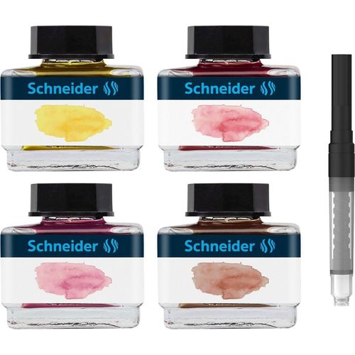 Schreibgeräteset Tintenglas 15 ml / Tintenkonverter VE=20x5 Stück (5 Farben)
