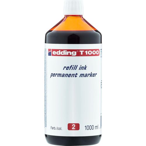 Nachfülltinte edding T 1000 für edding Permanentmarker 1000ml rot Packung mit 6 Stück
