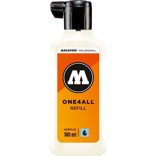 Nachfülltinte One4All für Permanentmarker 180ml naturweiß Packung mit 10 Stück