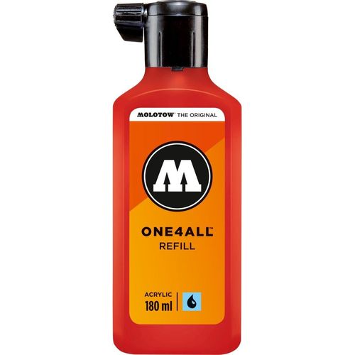 Nachfülltinte One4All für Permanentmarker 180ml verkehrsrot Packung mit 10 Stück