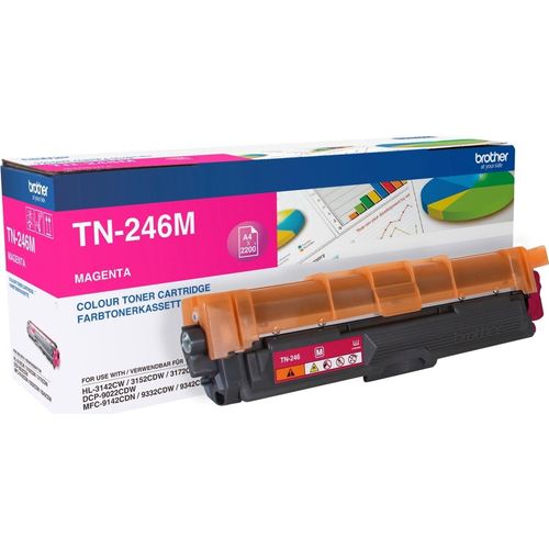 Toner Brother TN-246M magenta (ca. 2200 Seiten) Packung mit 4 Stück