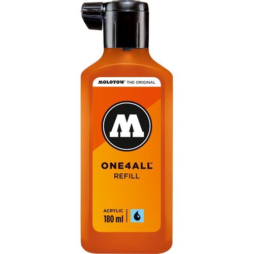 Nachfülltinte One4All für Permanentmarker 180ml dare orange Packung mit 10 Stück