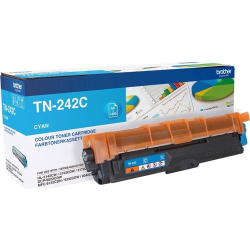 Toner Brother TN-242C cyan (ca. 1400 Seiten) Packung mit 4 Stück