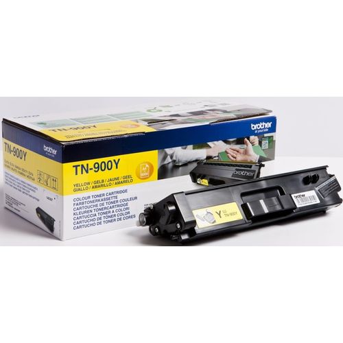 Toner Brother TN-900Y gelb (ca. 6000 Seiten) Packung mit 4 Stück