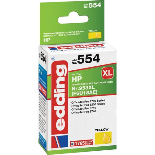 Druckerpatrone für HP No. 953XL (F6U18AE) yellow Packung mit 12 Stück