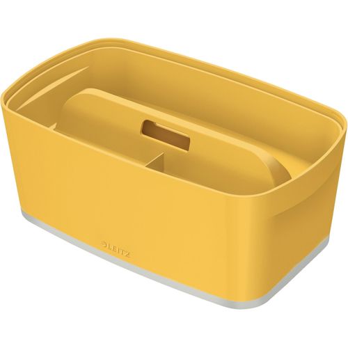 Aufbewahrungsbox Klein MyBox Cosy mit Organiser / Deckel ABS gelb Packung mit 60 Stück