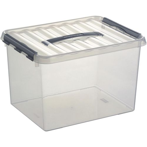 Aufbewahrungsbox mit Deckel 22 Liter 300x260x400mm transparent Packung mit 6 Stück