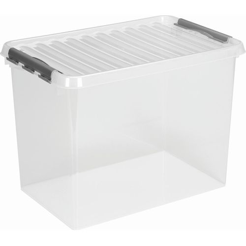 Aufbewahrungsbox mit Deckel 62 Liter Kunststoff 400x600x340mm transparent Packung mit 6 Stück