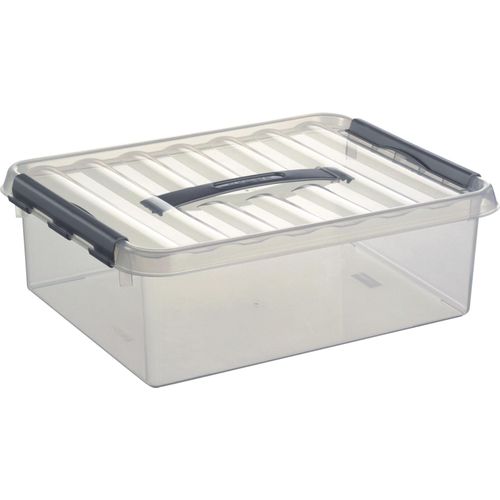 Aufbewahrungsbox mit Deckel 10 Liter 300x110x400mm transparent Packung mit 6 Stück