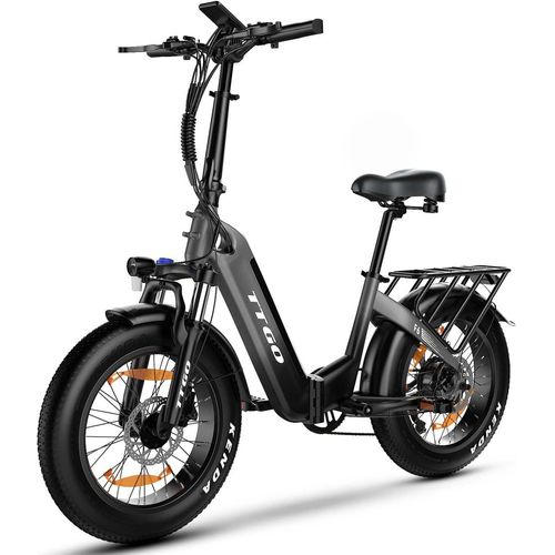 TTGO F6 E-Bike - 250W Motor 36V25AH Akku 20 Zoll Reifen Hydraulikbremsen - Schwarz-Grau
