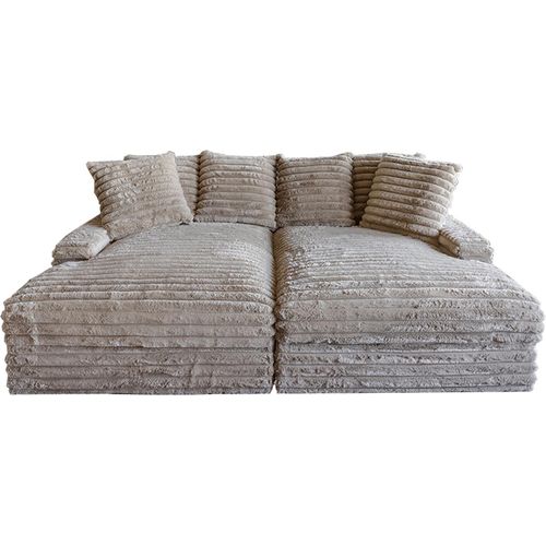 KAWOLA Big Sofa CADY Megacord taupe