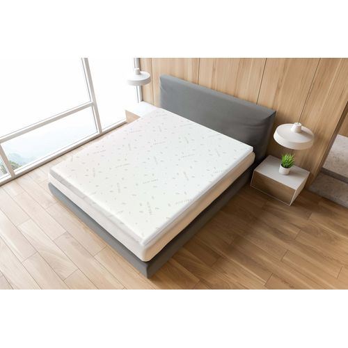 Matratzentopper Best Sleep Principal Aloe Vera, H8 4cm PolyurethanSchaum+ 4 cm latex 200x120 cm, 8 cm Höhe, viskoelastischer Schaum, hypoallergen, atmungsaktiv, beidseitig verwendbar