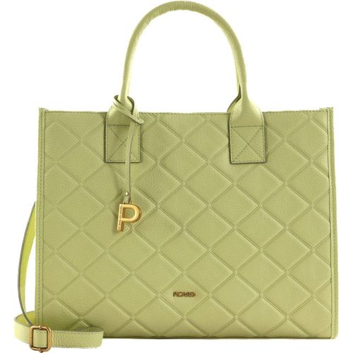 PICARD Leder Schultertasche Broadway Shopper Limoncello hellgelb