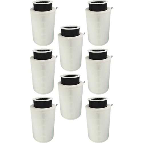 vhbw 8x Luftilter kompatibel mit Doctor-San X3, X2 Luftreiniger - Kombifilter Vorfilter + HEPA + Aktivkohle