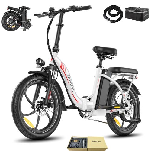 E-Bike Rostfreie Aluminiumlegierung 20 Zoll 36 V 20 Ah 720 Wh bis zu 110 - 150 km Wasserdicht IP54 mit 7 Gang, Weiß