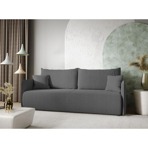 Sofa 2-Sitzer mit Schlaffunktion CALGARY Stoff Curio Dunkelgrau