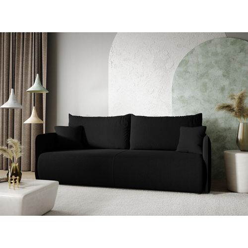 Sofa 2-Sitzer mit Schlaffunktion CALGARY Stoff Curio Schwarz