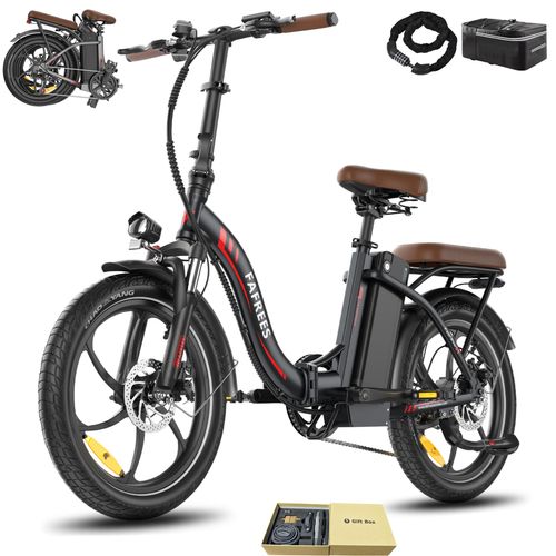 E-Bike Rostfreie Aluminiumlegierung 20 Zoll bis zu 130 - 180 km 36 V 22,5 Ah 810 Wh Wasserdicht IP54 mit 7 Gang, Schwarz