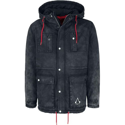 Assassin's Creed Parka Herren Assassin schwarz Fan-Merch, Gaming 100% Baumwolle M