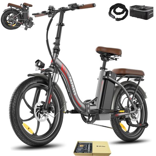 E-Bike Rostfreie Aluminiumlegierung 20 Zoll bis zu 130 - 180 km 36 V 22,5 Ah 810 Wh Wasserdicht IP54 mit 7 Gang, Grau