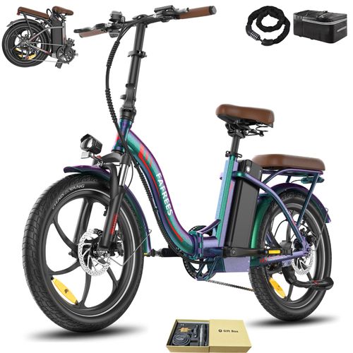 E-Bike Rostfreie Aluminiumlegierung 20 Zoll bis zu 130 - 180 km 36 V 22,5 Ah 810 Wh Wasserdicht IP54 mit 7 Gang, Grün