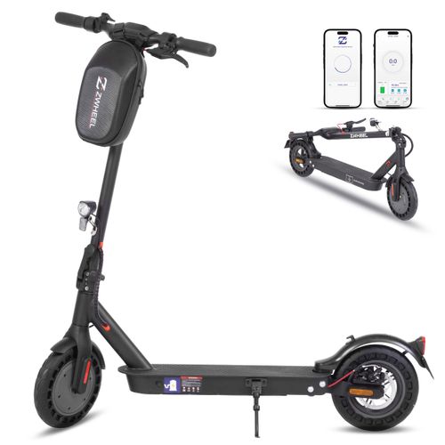 Zwheel E9 Pro Elektroscooter, E-Scooter mit Straßenzulassung (ABE), Max.20km/h, Komfortable Stoßdämpfung, APP-Verbindung