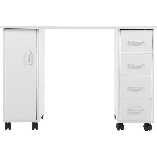 Maniküre Nagel Tabelle Movable Nail Station Schreibtisch mit Rollen Nail Art Ausrüstung für Beauty Salon