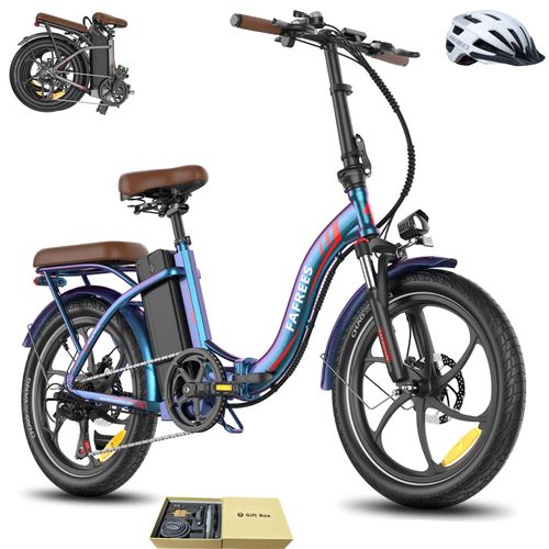 E-Bike Klappräder 36 V 22,5 Ah 810 Wh Rostfreie Aluminiumlegierung 20 Zoll bis zu 130 - 180 km Wasserdicht IP54 mit 7 Gang, Blau