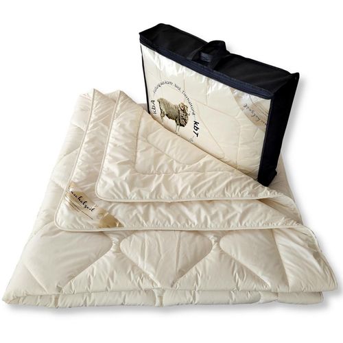 Bio Merino Schafschurwolle Sommerdecke Kuschelzeit kbA und kbT in 200x220 cm