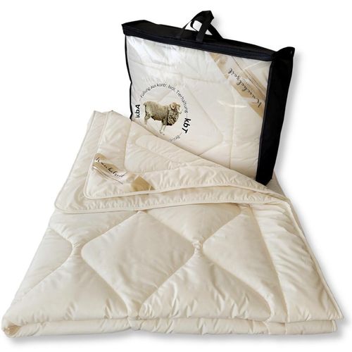 Bio Merino Schafschurwolle Sommerdecke Kuschelzeit kbA und kbT in 155x220 cm