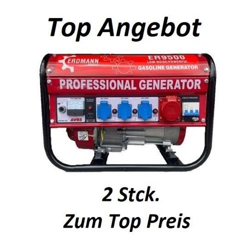 2 Stck.Generator Stromerzeuger 2500W 4-Takt Benzin Neu!