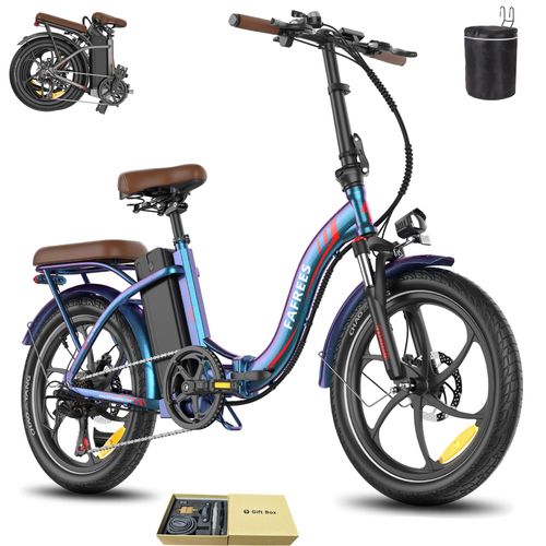 E-Bike 20 Zoll Rostbeständigkeit Aluminiumlegierung 36 V 22,5 Ah 810 Wh bis zu 130 - 180 km Wasserdicht IP54 mit 7 Gang, Blau