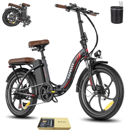 E-Bike 20 Zoll Rostbeständigkeit Aluminiumlegierung 36 V 22,5 Ah 810 Wh bis zu 130 - 180 km Wasserdicht IP54 mit 7 Gang, Schwarz